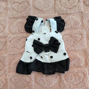 🐾 New Dog Dress - Polka Dot Dress for Pets - Black & White 🐾